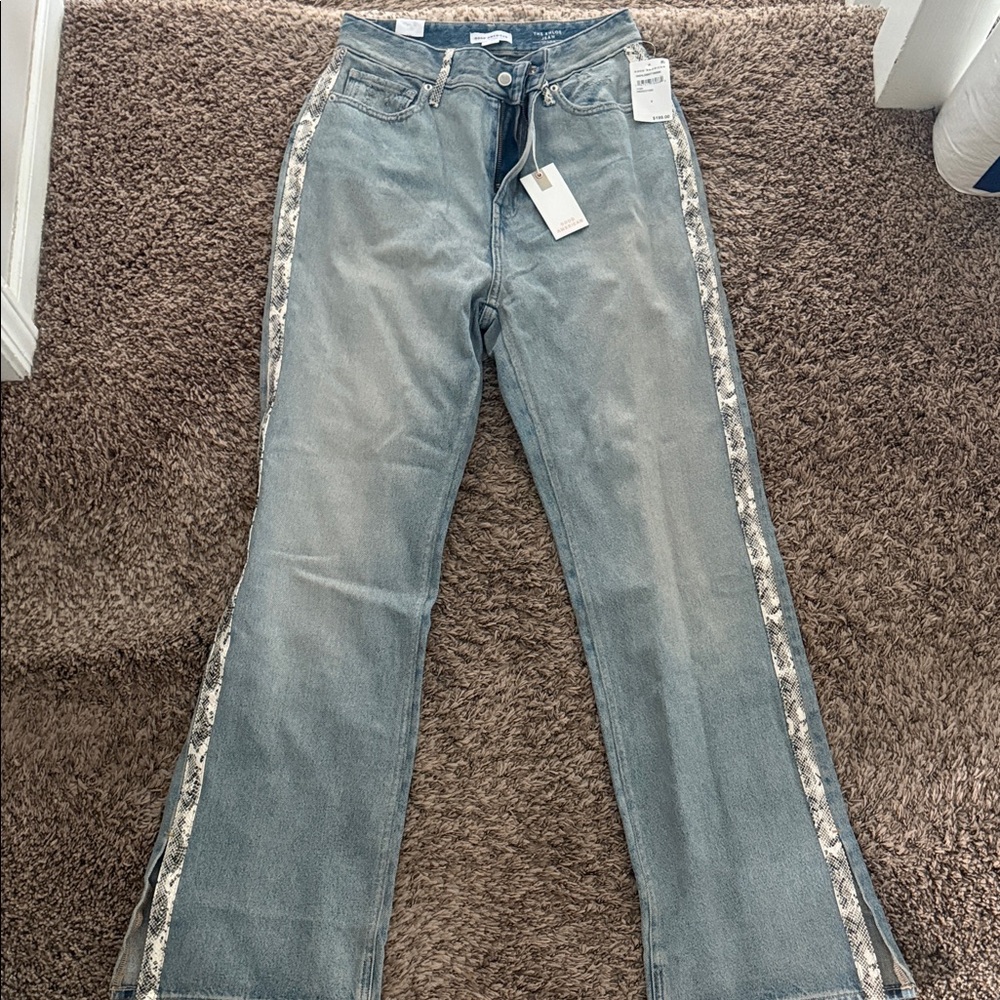 Good American Denim Flare Jeans with Side Accents